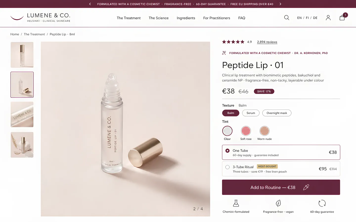Premium e. komercijos produkto puslapio pavyzdys